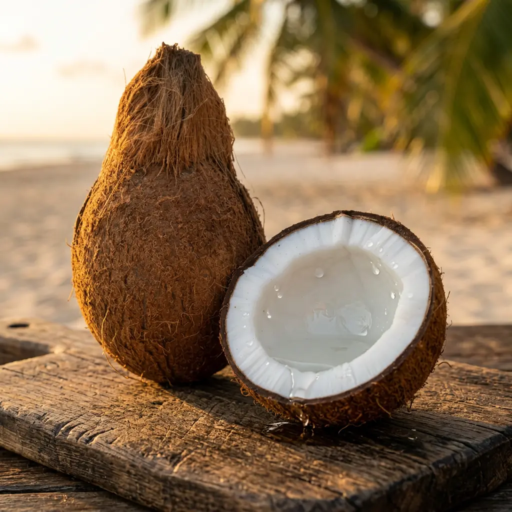 Fresh Raw Coconut Slices